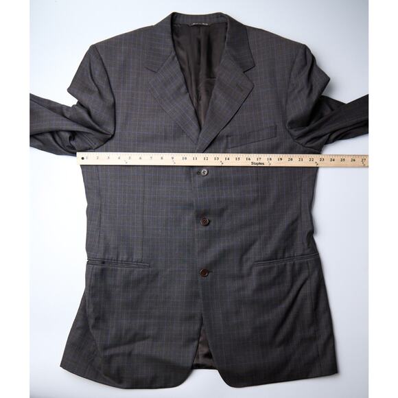 Canali Blazer Men's 44L US Plaid 100% Virgin Wool Sport Coat Designer 54L EU - Picture 5 of 11